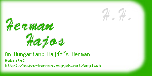 herman hajos business card